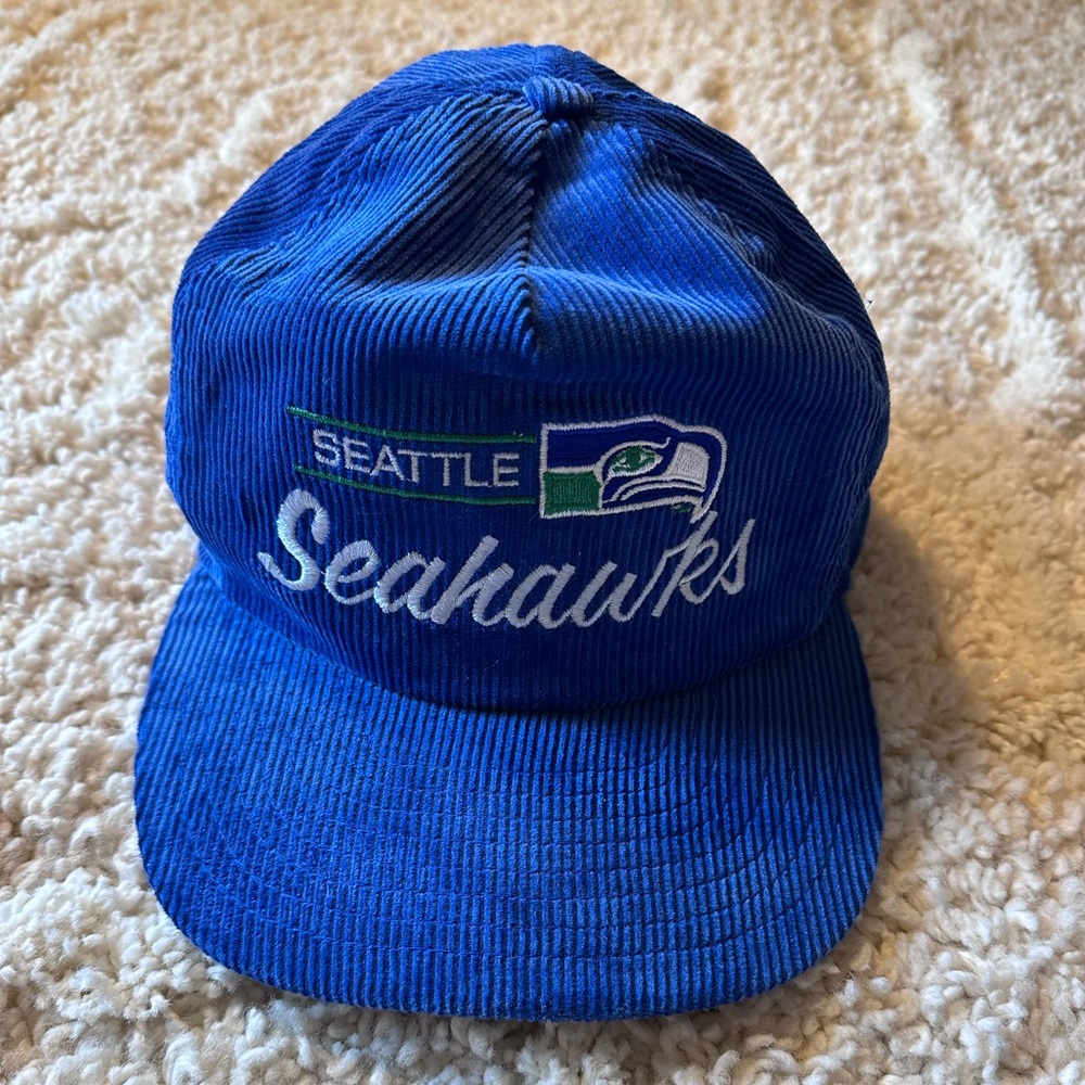Vintage Seattle Seahawks Corduroy Hat - Picture 1 of 4